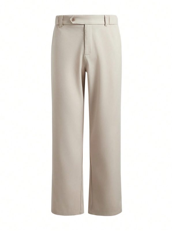 Men's Full Floral Print Asymmetrical Hem Single-Breasted Suit Jacket And Straight Leg Pants Set