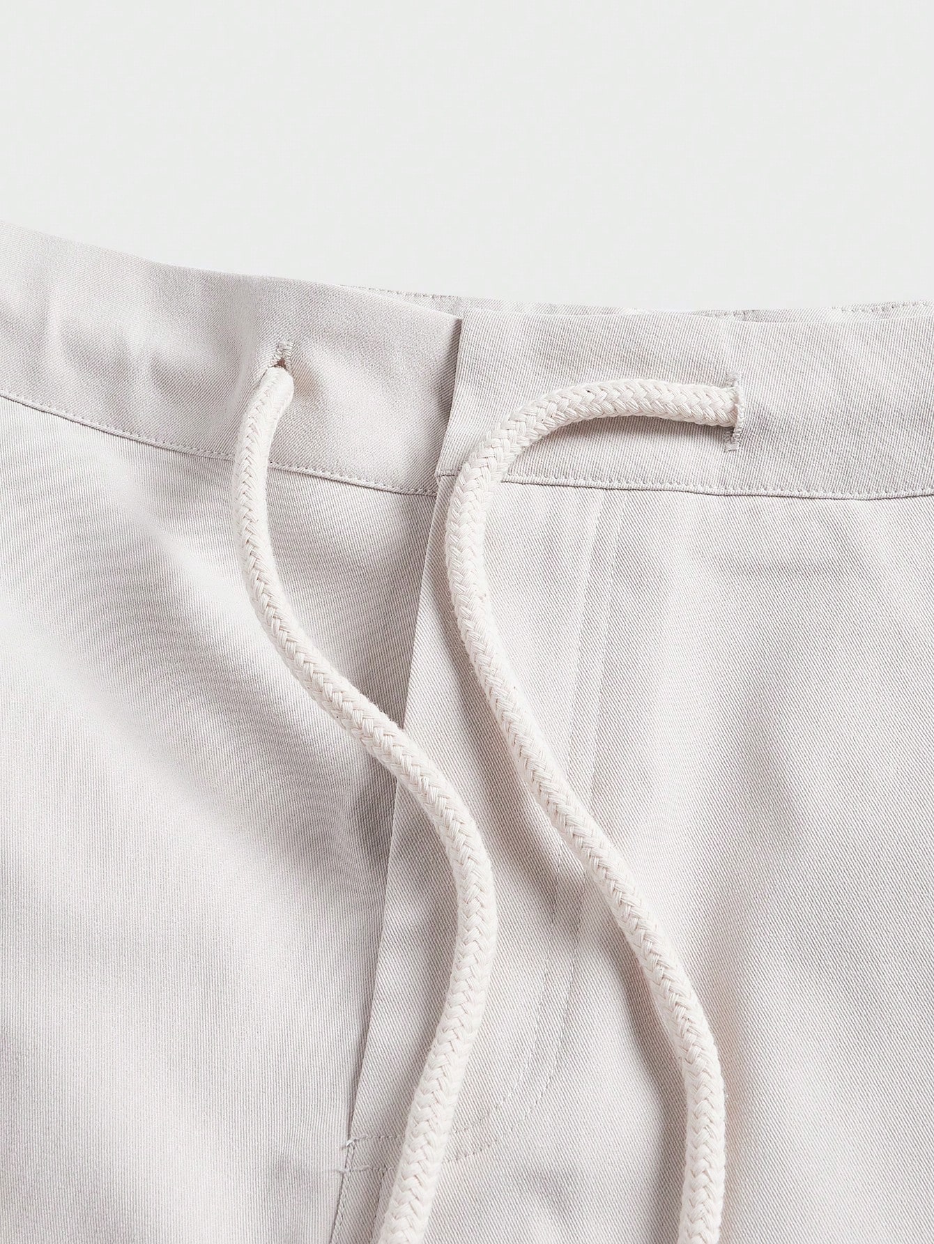 Men Flap Pocket Side Drawstring Waist Cargo Shorts Cool Plain Khaki Vacation Casual Couple Matching