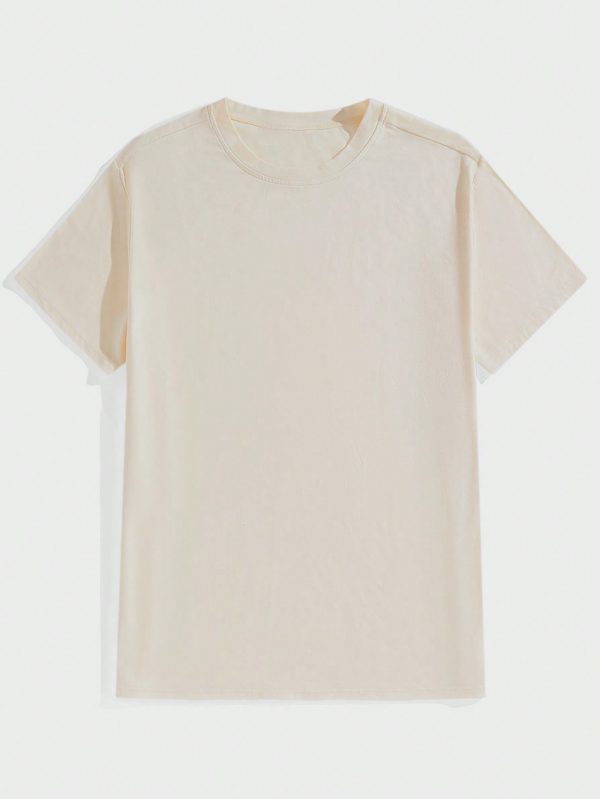 Men 3pcs Cotton Fitted T-Shirts, Casual & Comfortable Daily Wear Basic Top