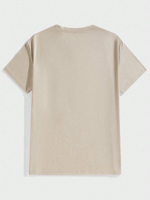 Men 3pcs Cotton Fitted T-Shirts, Casual & Comfortable Daily Wear Basic Top