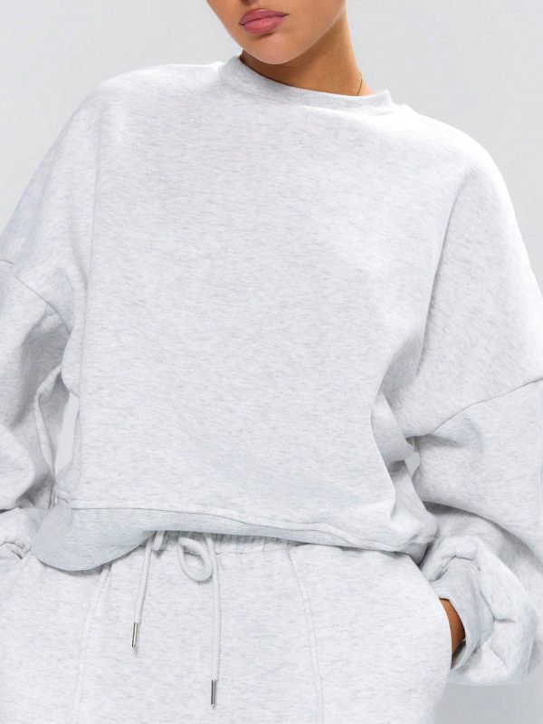 Oversized Boxy Cropped Sweat