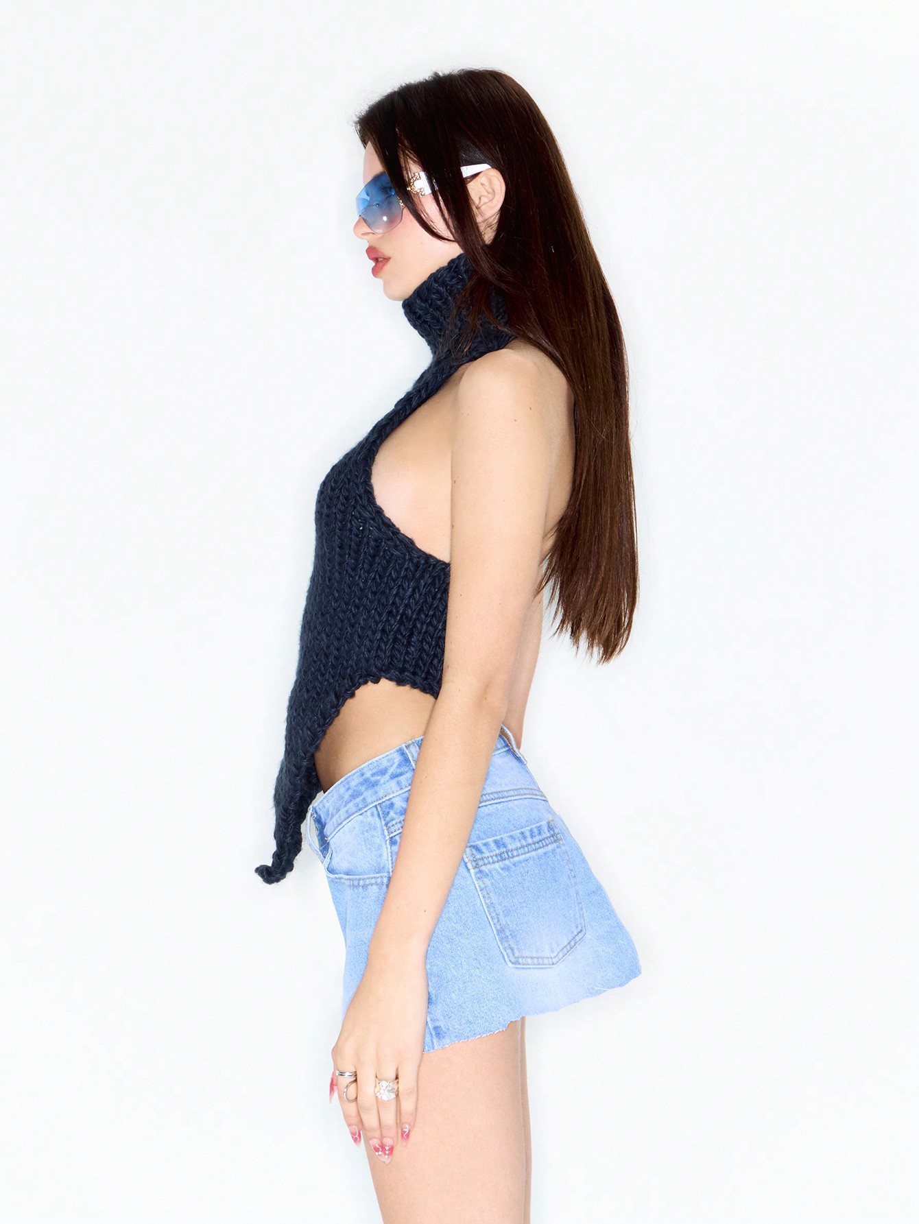 High Neck Chunky Knit Autumn Top