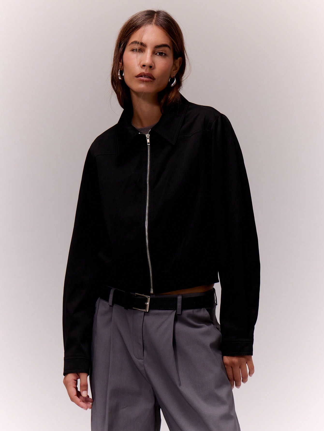 Collared Zip Through Jacket