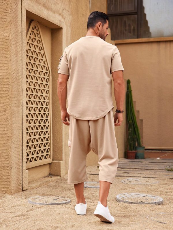 Palm Print Utility Shirt & Trousers Set