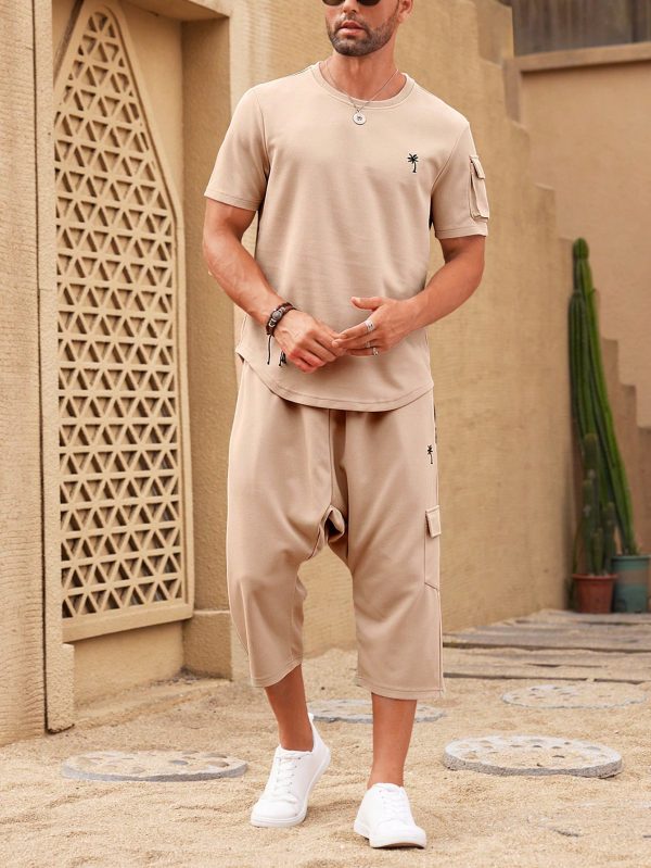 Palm Print Utility Shirt & Trousers Set