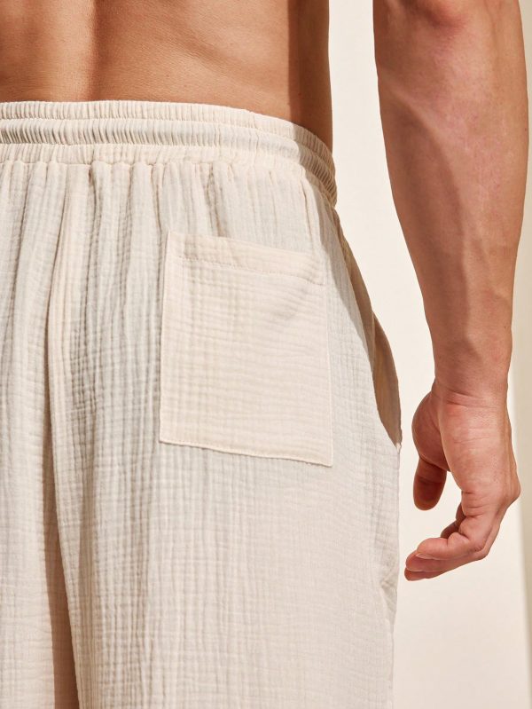 Men's Solid Color Simple Daily Wear Breathable Long Pants