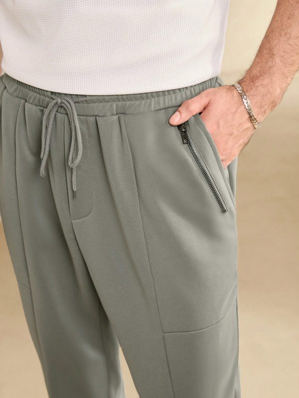 Men's Elastic Waist Solid Color Loose Fit Jogger Pants With Pockets