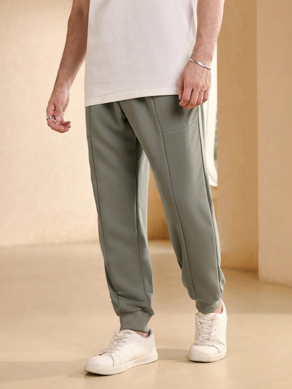 Men's Elastic Waist Solid Color Loose Fit Jogger Pants With Pockets