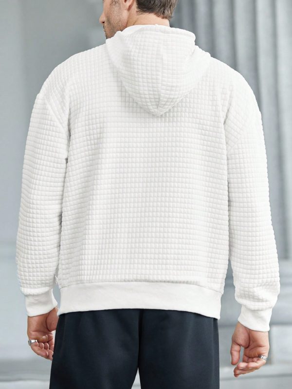 Men's Solid Color Hooded Sweatshirt With Pockets, Casual