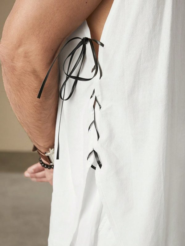 Men Plain Sleeveless Strap Everyday Tank Top For Spring/Summer