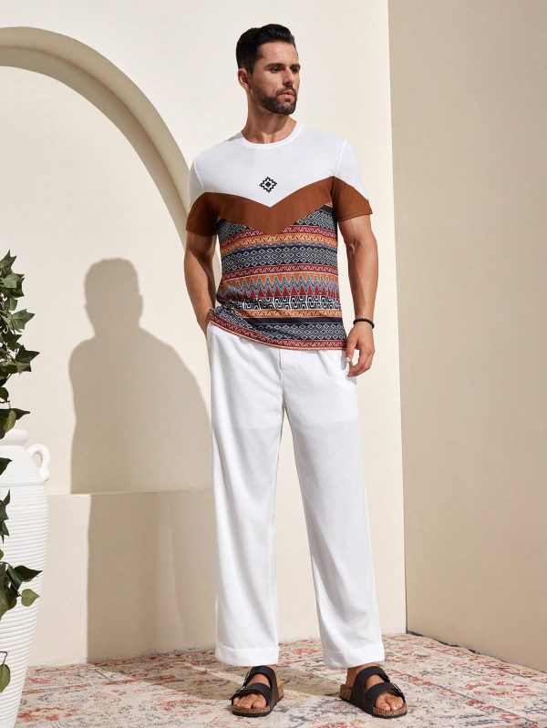 Men's Plain Simple Daily Casual Trousers, Dress Pants