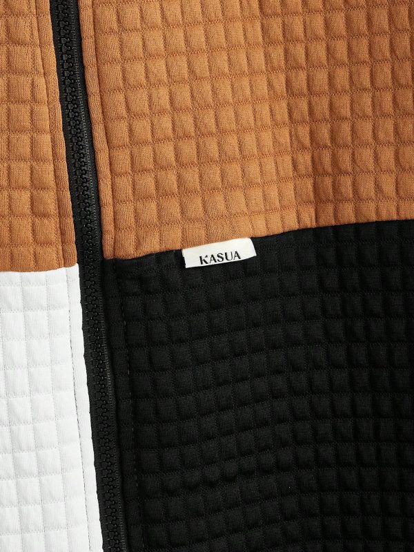 Men's Casual Patchwork Hooded Sweatshirt And Pants Set, Autumn