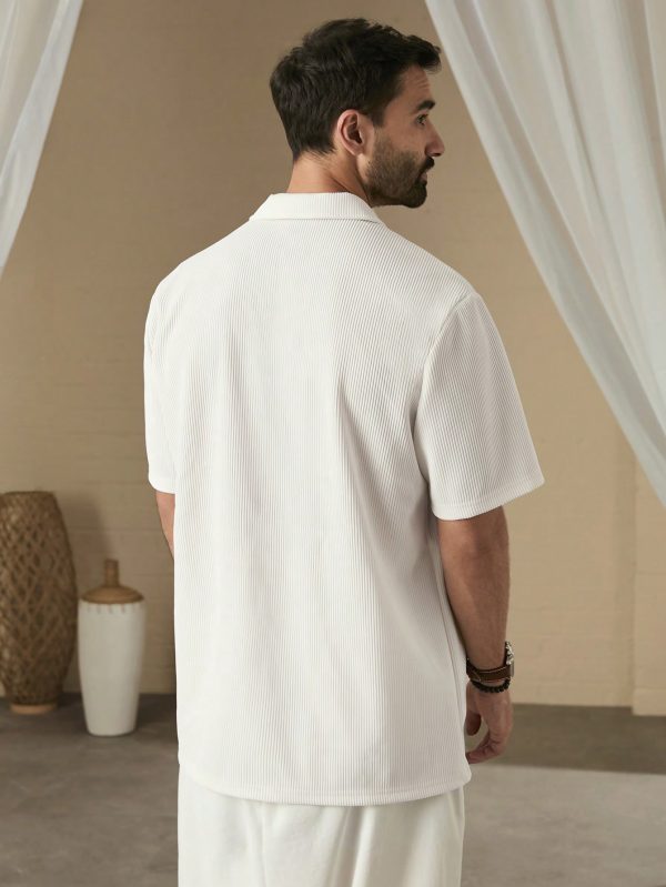 Men Solid Color Casual Short Sleeve Polo Shirt For Spring/Summer
