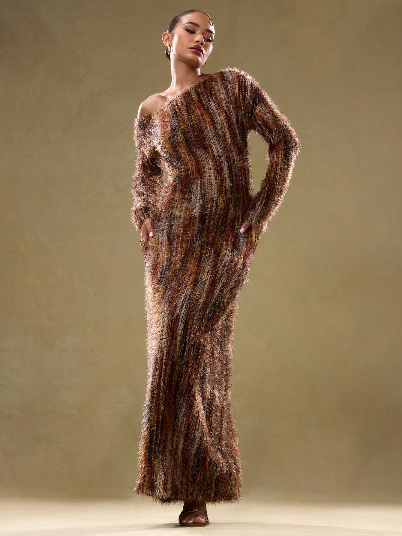Teddy Dress - Peach Ikat