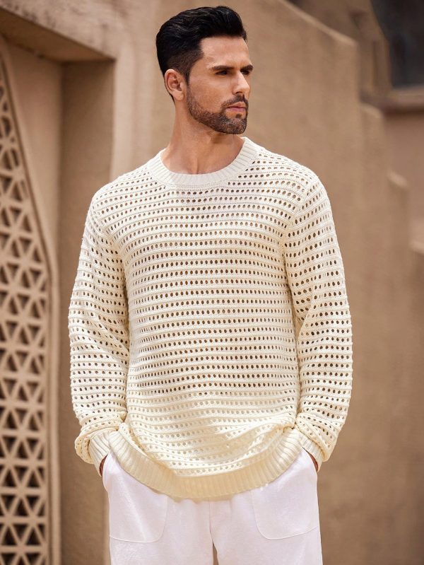 Men's Solid Color Minimalist Daily Knitted Pullover Sweater