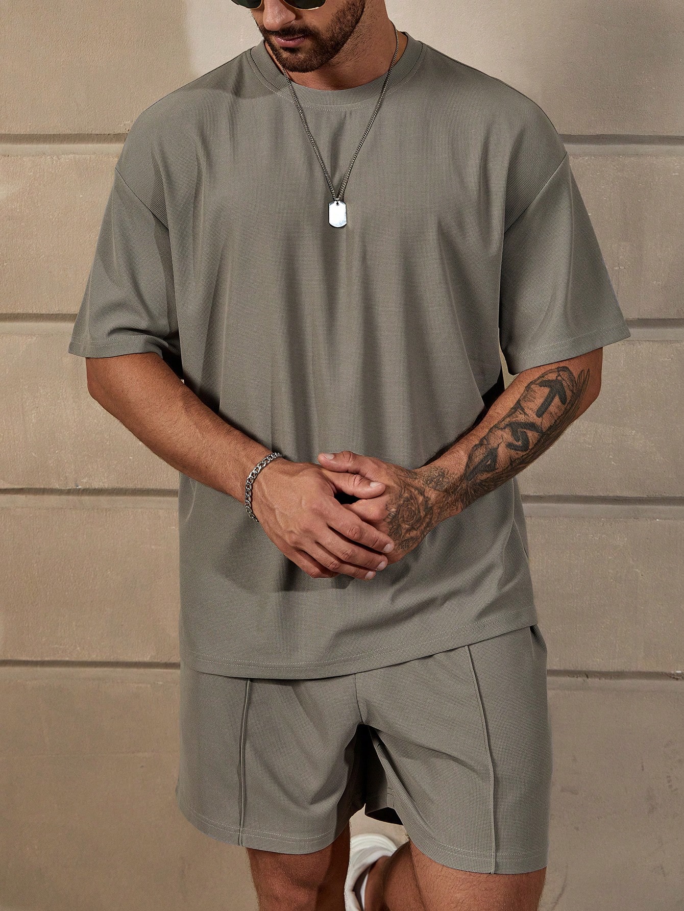 Relaxed Drop Shoulder T-Shirt & Shorts Set