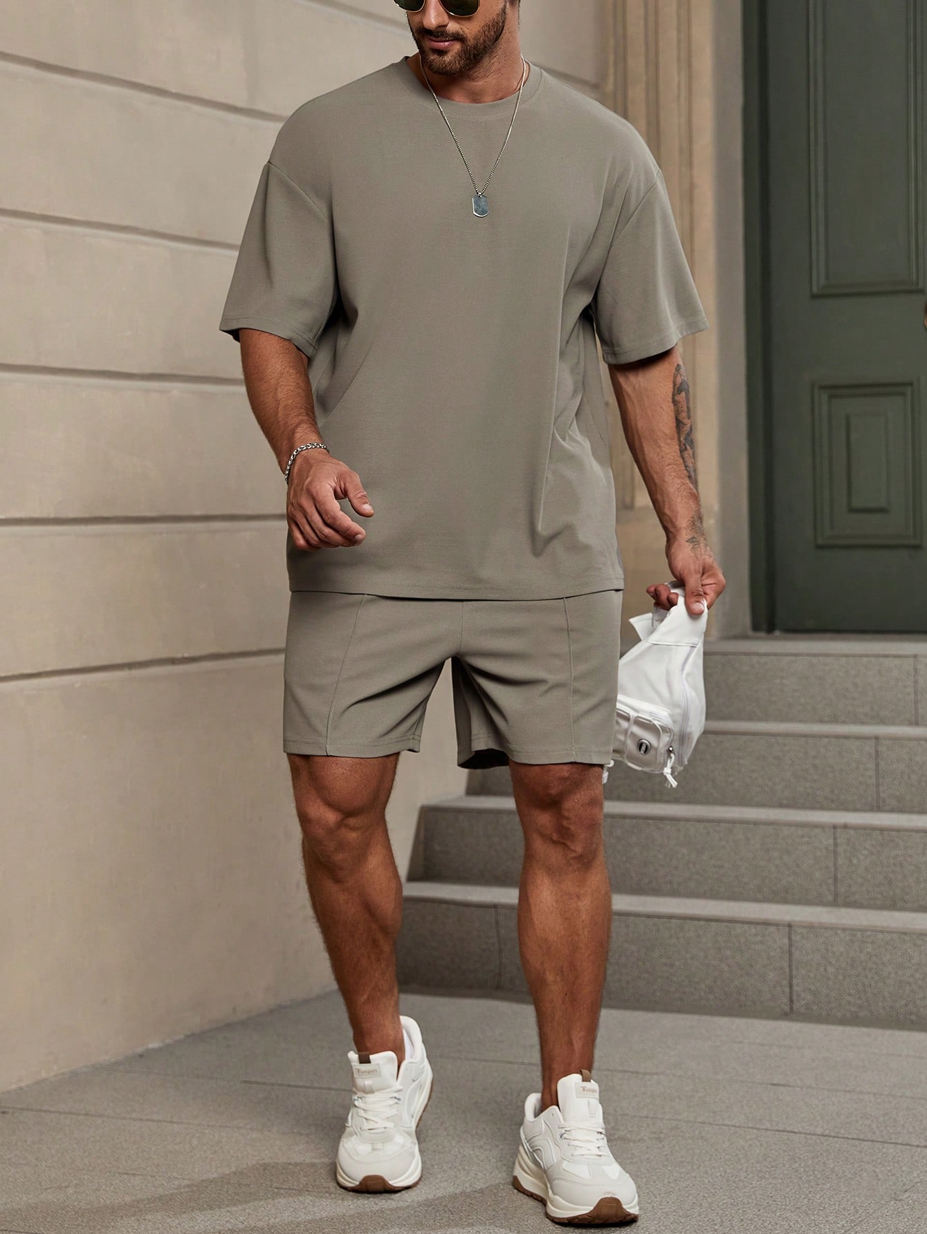Relaxed Drop Shoulder T-Shirt & Shorts Set