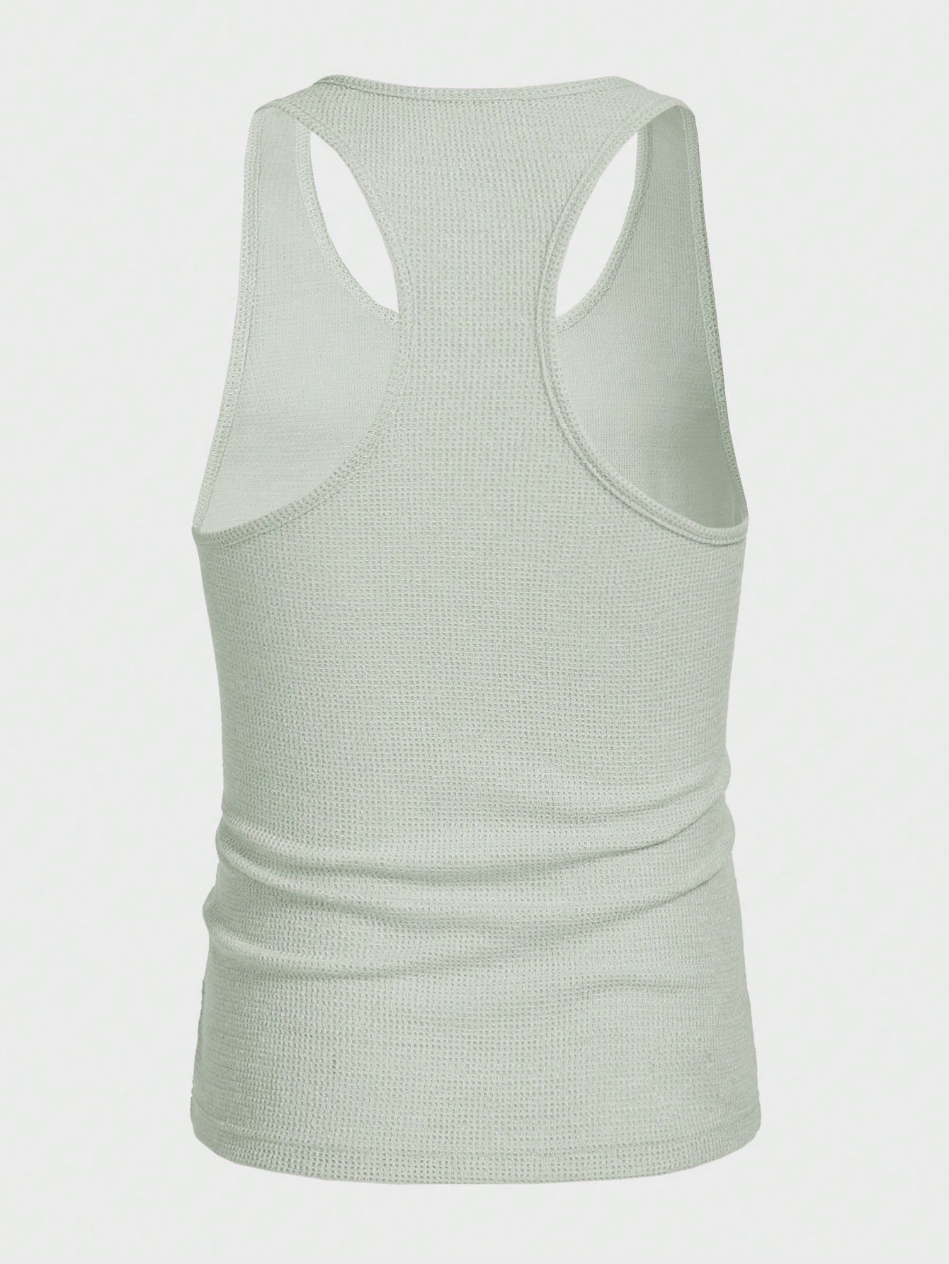 Men Woven Sleeveless Tank Top In Vacation Style