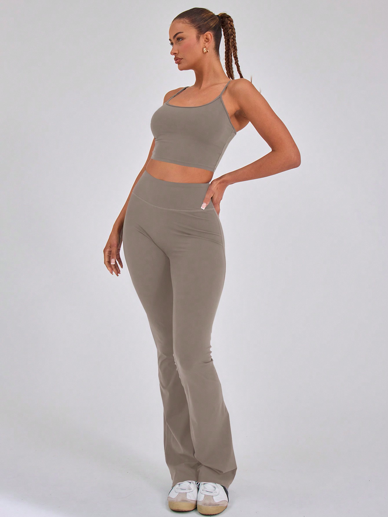High Waisted Sculpt Flare Sports Leggings Only