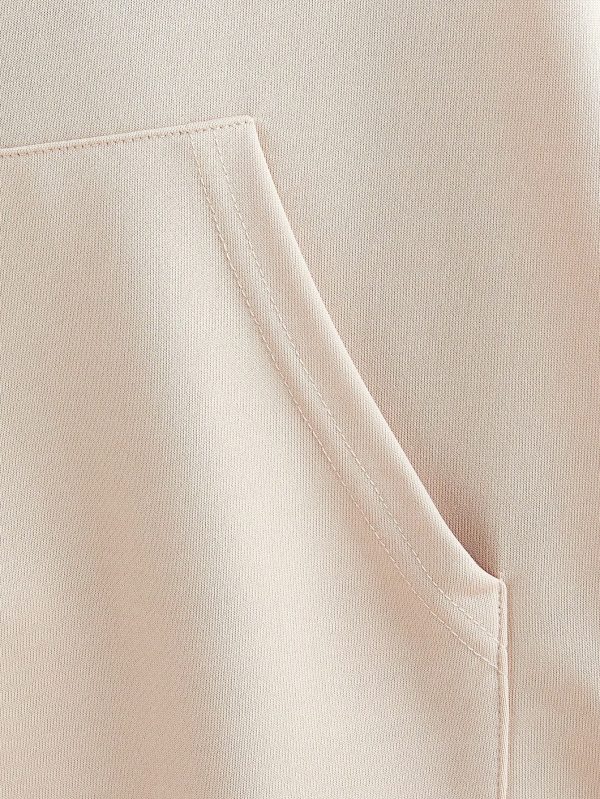 Men's Short Sleeve HoodedPatchwork Sweatshirt