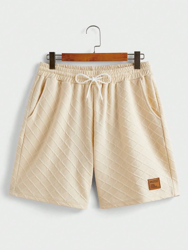 Men Summer Round Neck Short-Sleeved T-Shirt And Drawstring Waist Shorts Set