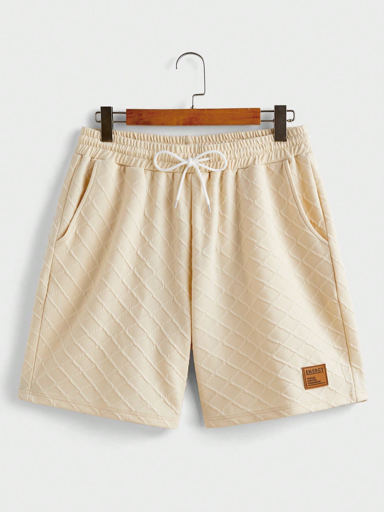 Men Summer Round Neck Short-Sleeved T-Shirt And Drawstring Waist Shorts Set