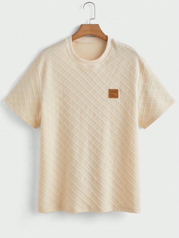 Men Summer Round Neck Short-Sleeved T-Shirt And Drawstring Waist Shorts Set