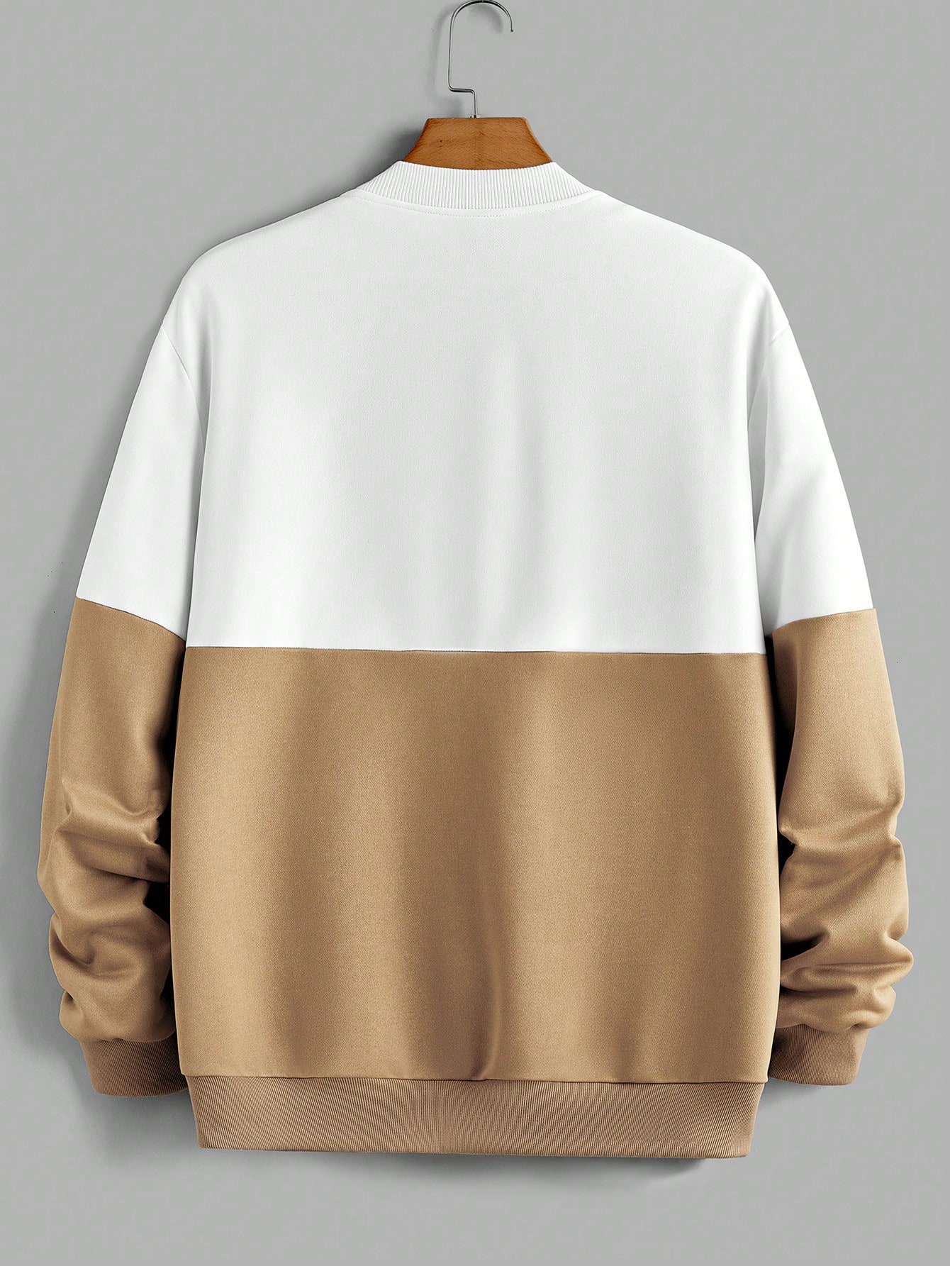 Men Two Tone Zip Up Bomber Jacket
