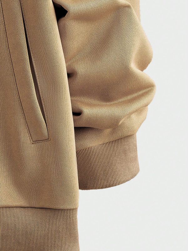 Men Two Tone Zip Up Bomber Jacket