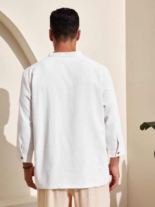 Men's Solid Color Simple Daily Casual Shirt
