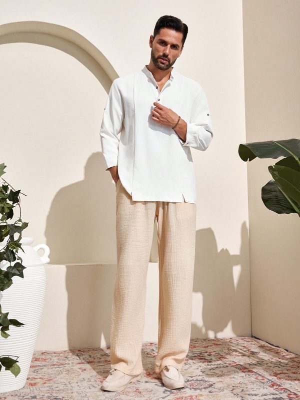 Men's Solid Color Simple Daily Casual Shirt